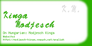 kinga modjesch business card